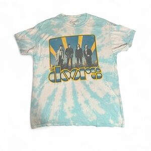 The Doors Tie-Dye Blue and White Men's T-Shirt